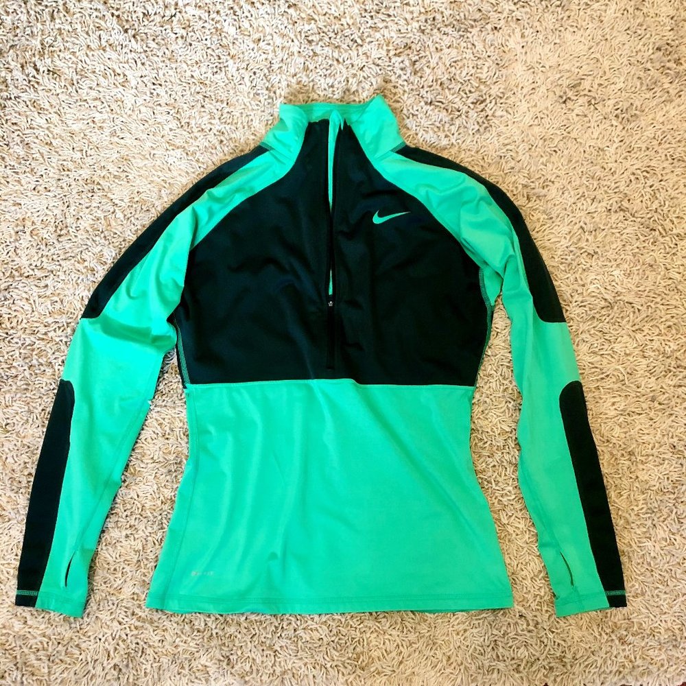 Green Nike Pro Pullover